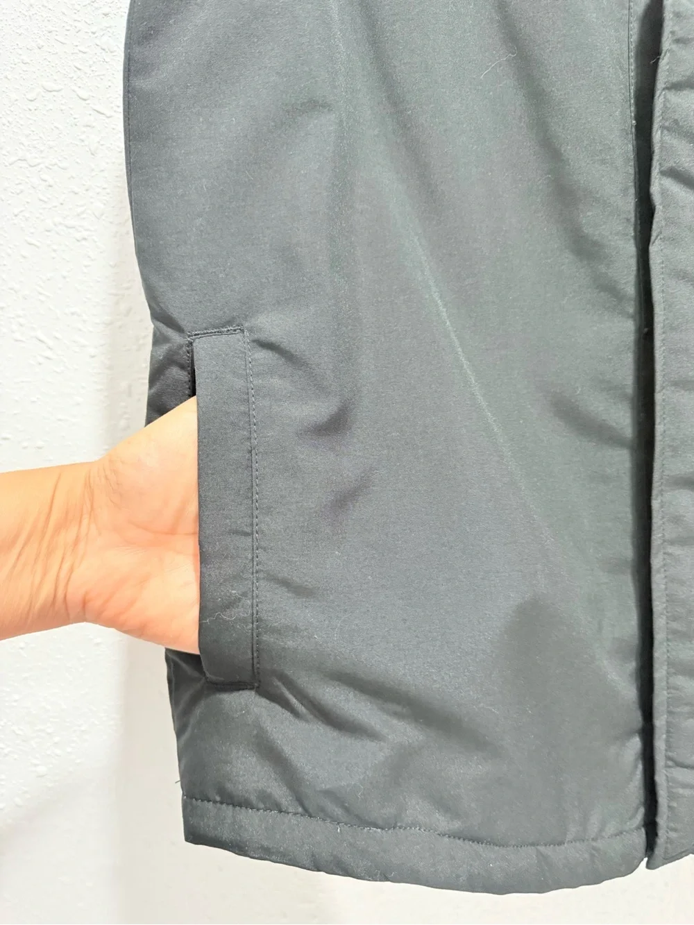 Levi's Dark Gray Quilted Vest with Yellow Trim S